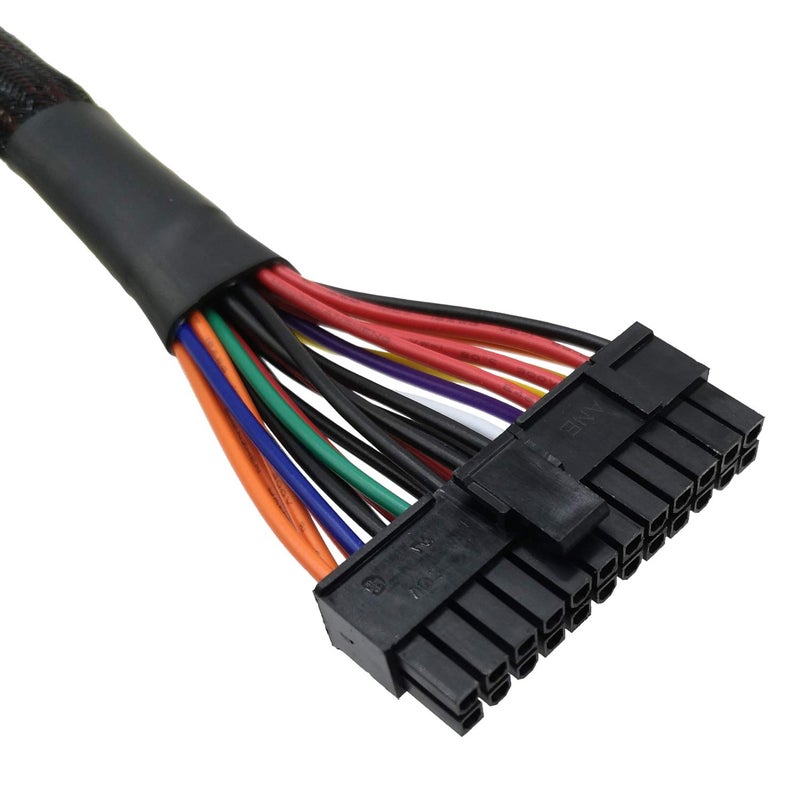 COMeap 24 Pin ATX Cable for Corsair AX Series and Seasonic PSUs, 18 Pin + 10 Pin to 24 Pin ATX PSU Power Adapter Sleeved 24.8-inch(63cm) - Image 2